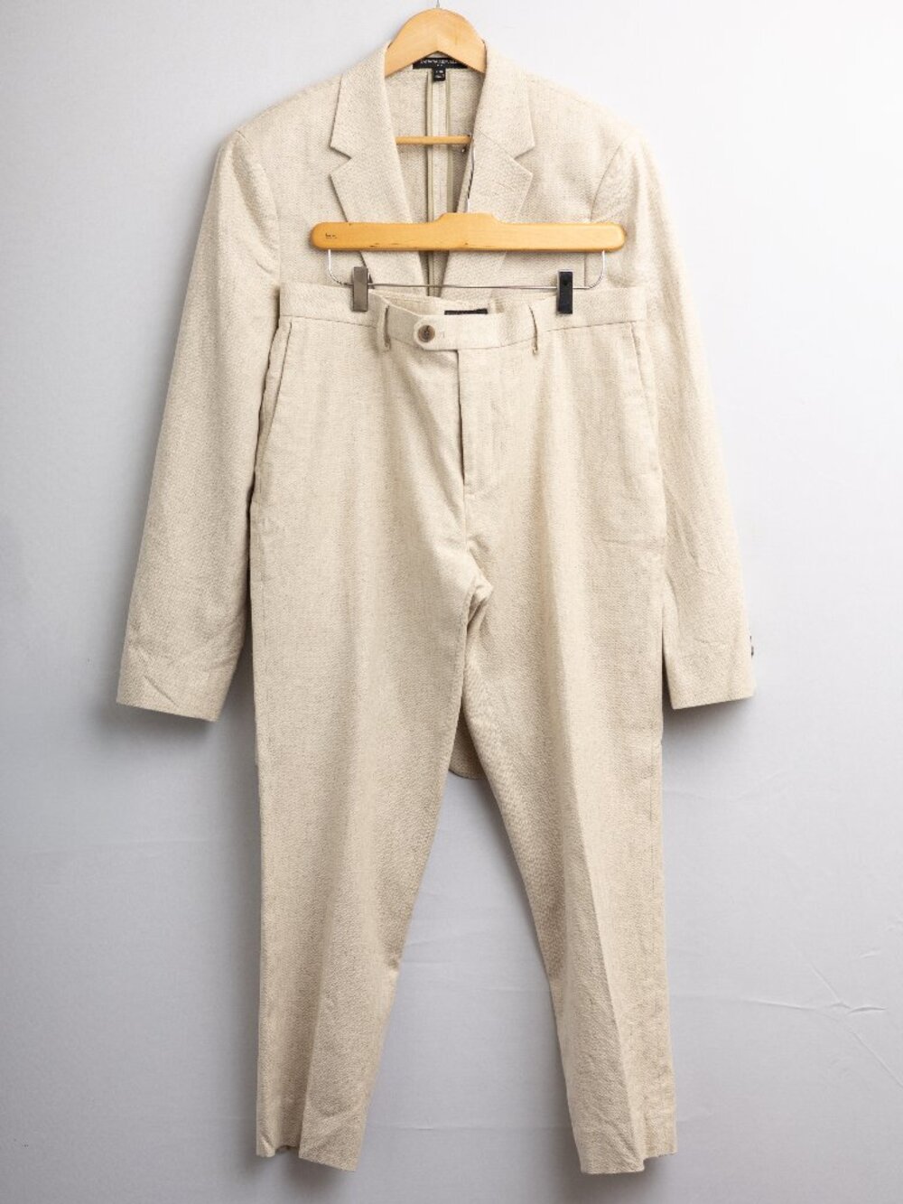 Tailored Slim-Fit Herringbone Linen Suit Jacket and Pants